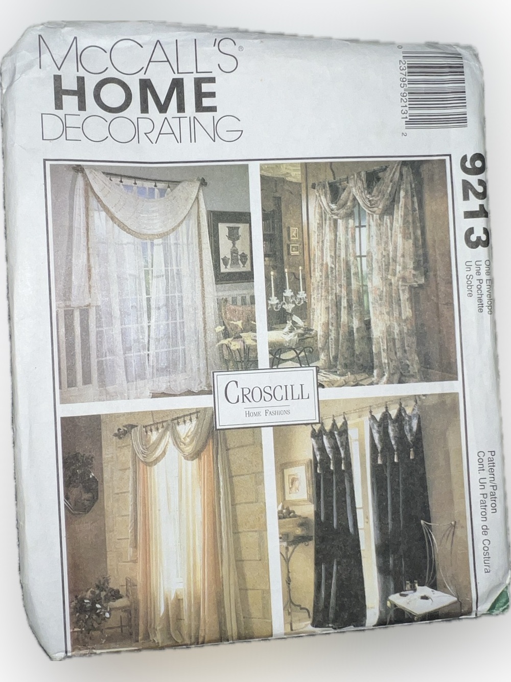 🍄Vintage New McCall’s Home Collection 9213 5 Versions of Curtains Uncut Pattern